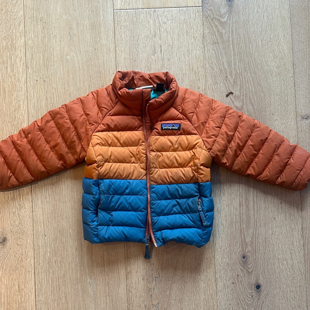 Patagonia kids Orange Puffer Jacket